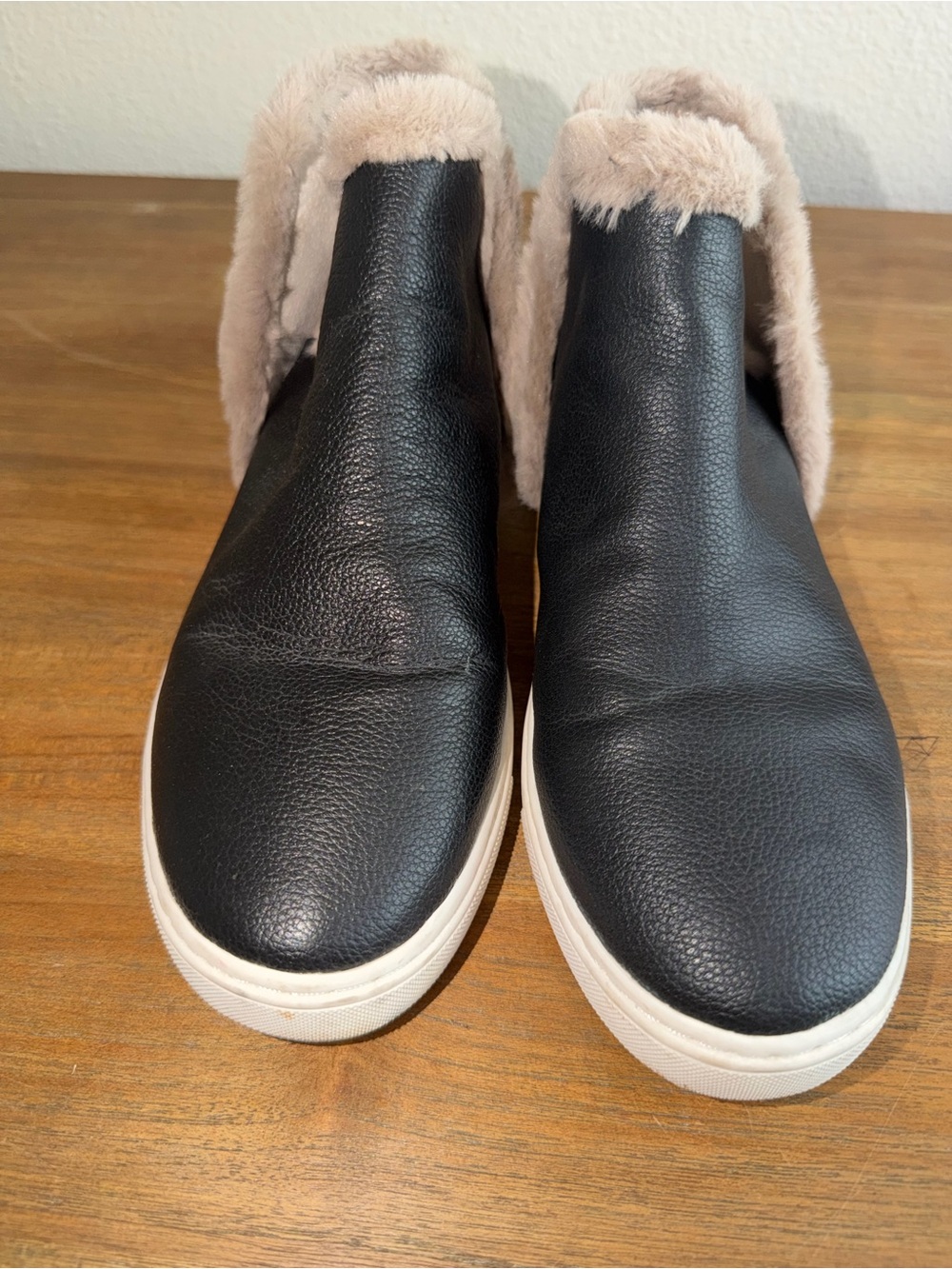 Birdies Beige Furry Slip-On Loafers